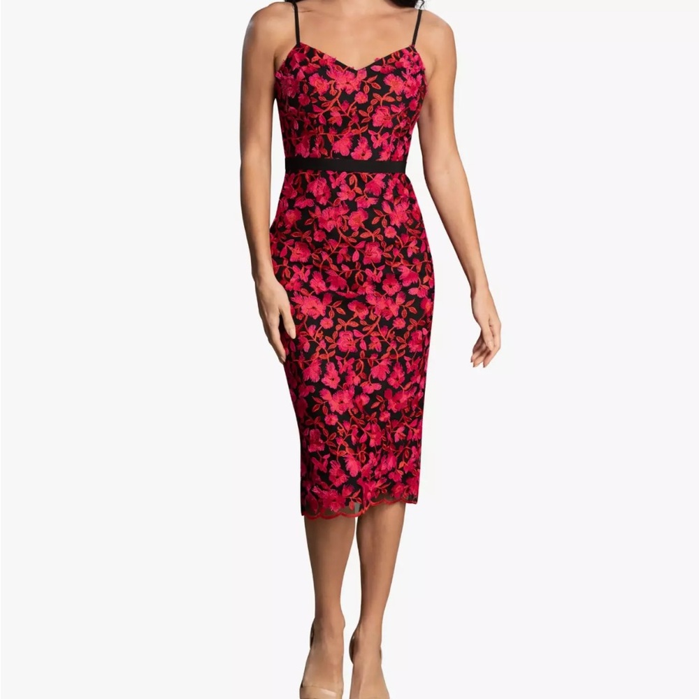 Dress The Population Emma Sleeveless Midi Dress M